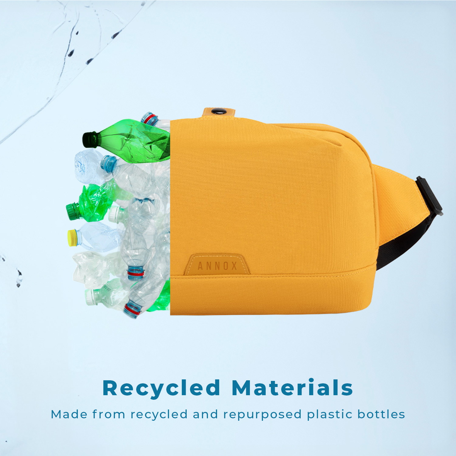 Annox Ecosmart Sling Bag – Water-Resistant Bag in Upcycled Material for Scooters, Skateboards & Roller Skates