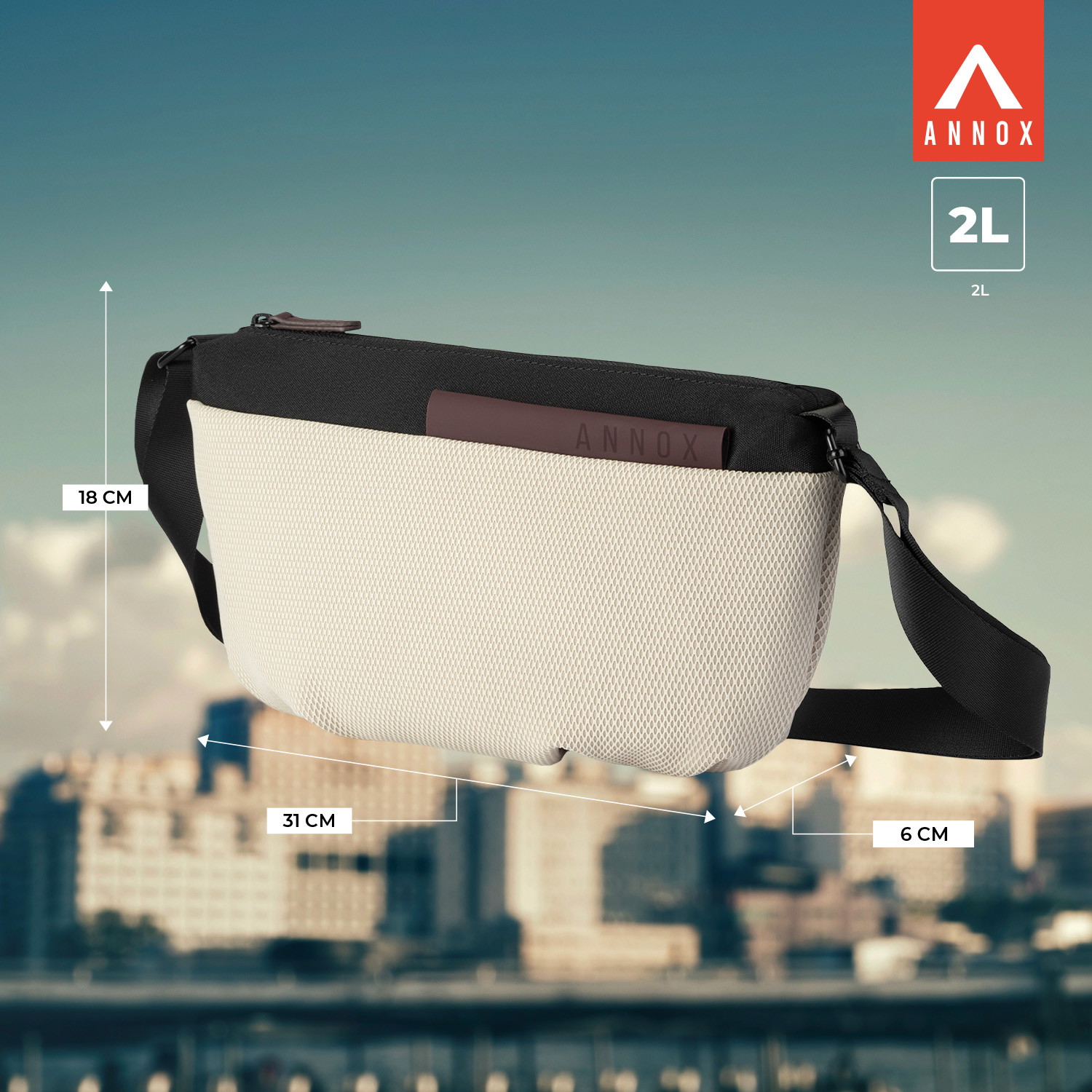 Annox On-The-Go Sling Bag – Water-Repellent Bag for Skate and Scooter