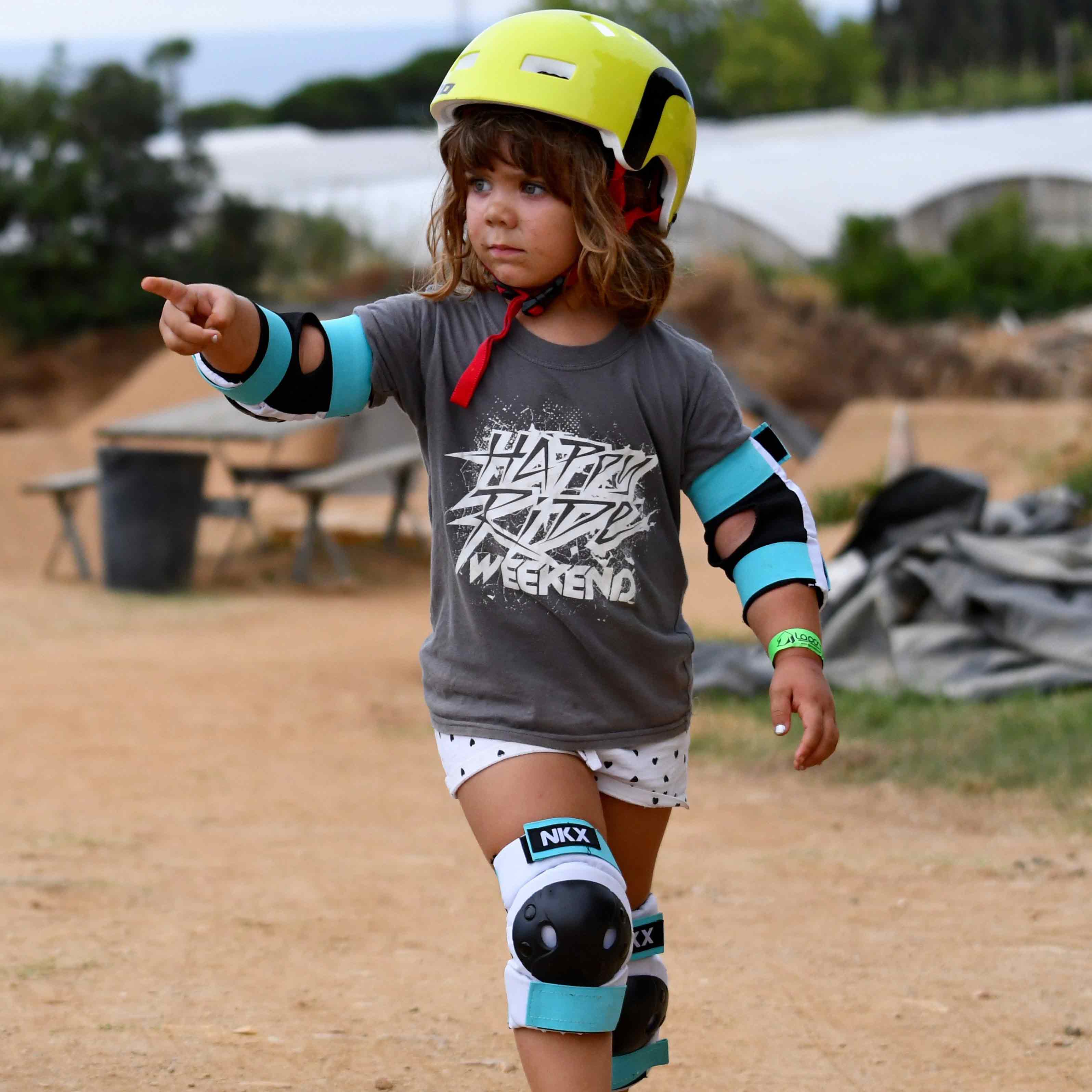 NKX Kids 3-Pack Pro Protective Gear - Knee Pads, Elbow Pads and Wrist Guards