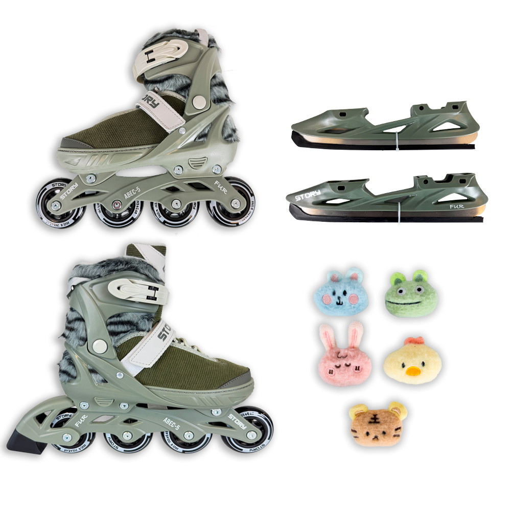 Story Fur Adjustable Inline Skates