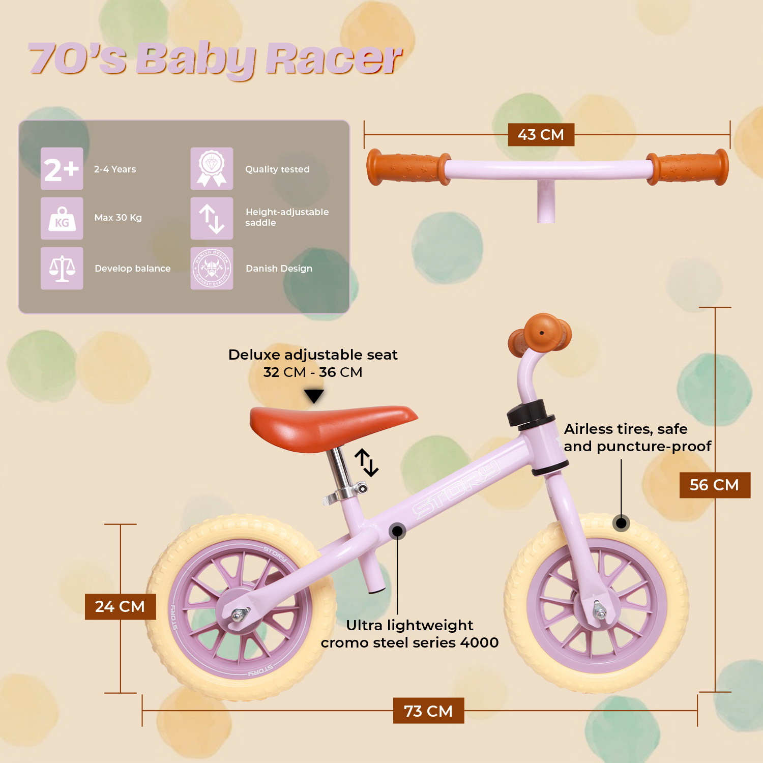 Story 70's Baby Racer Balance bike