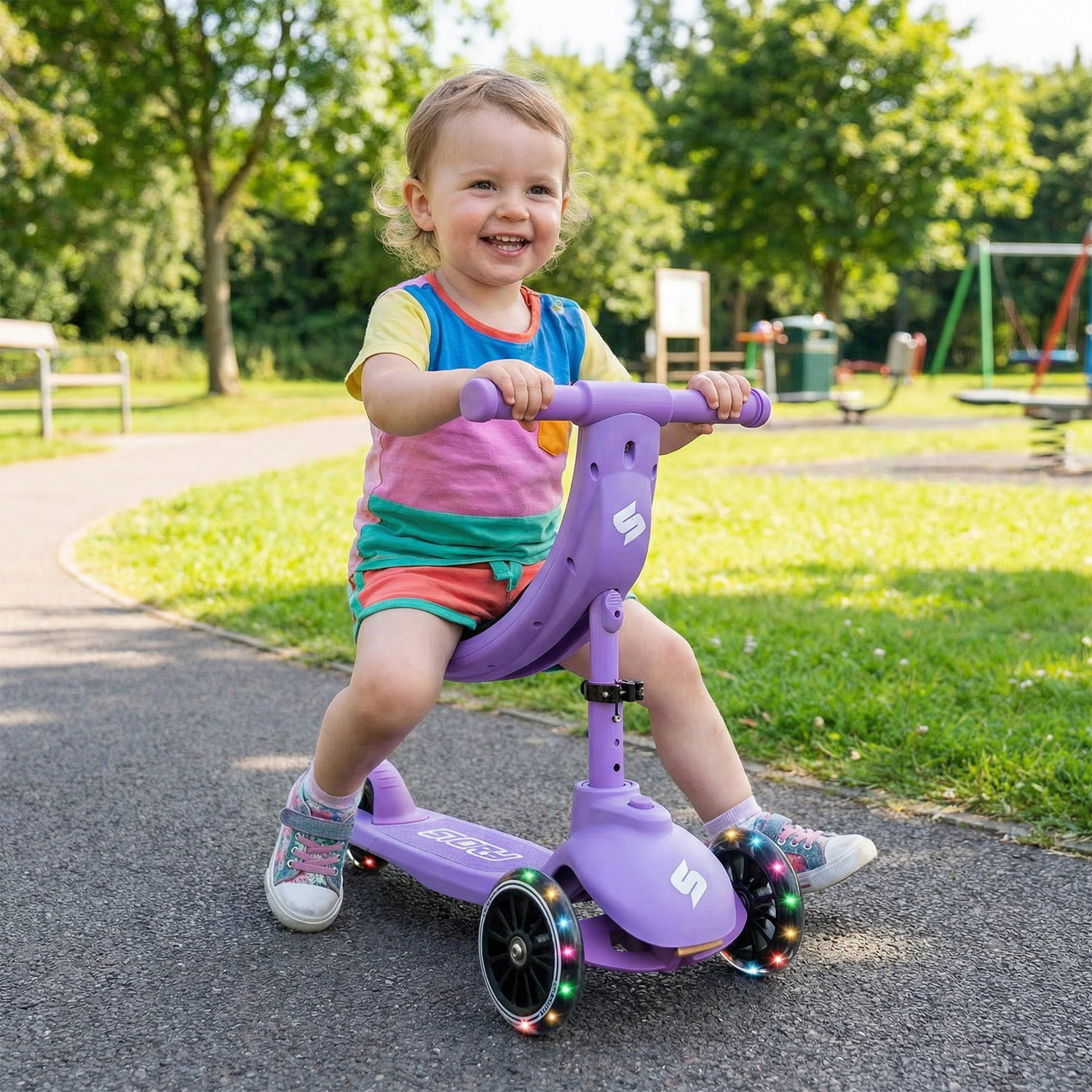 Story 4IN1 LED Kids 3-wheel scooter