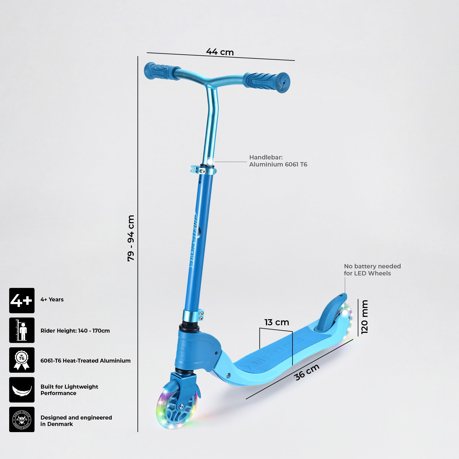 Story Flip Foldable LED Scooter