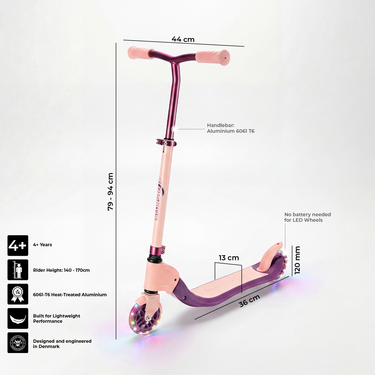 Story Flip Foldable LED Scooter