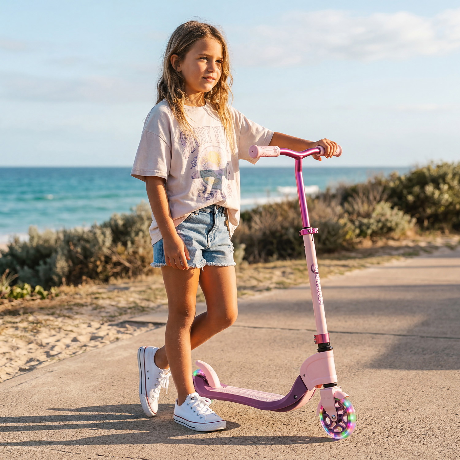 Story Flip Foldable LED Scooter
