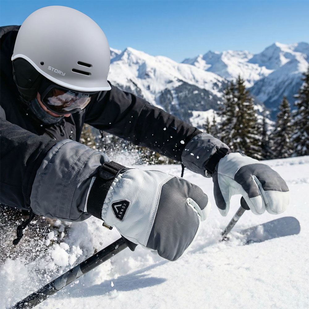 Annox Alpine Leather Ski Gloves