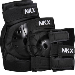 NKX Kids 3-Pack Pro Protective Gear - Knee Pads, Elbow Pads and Wrist Guards