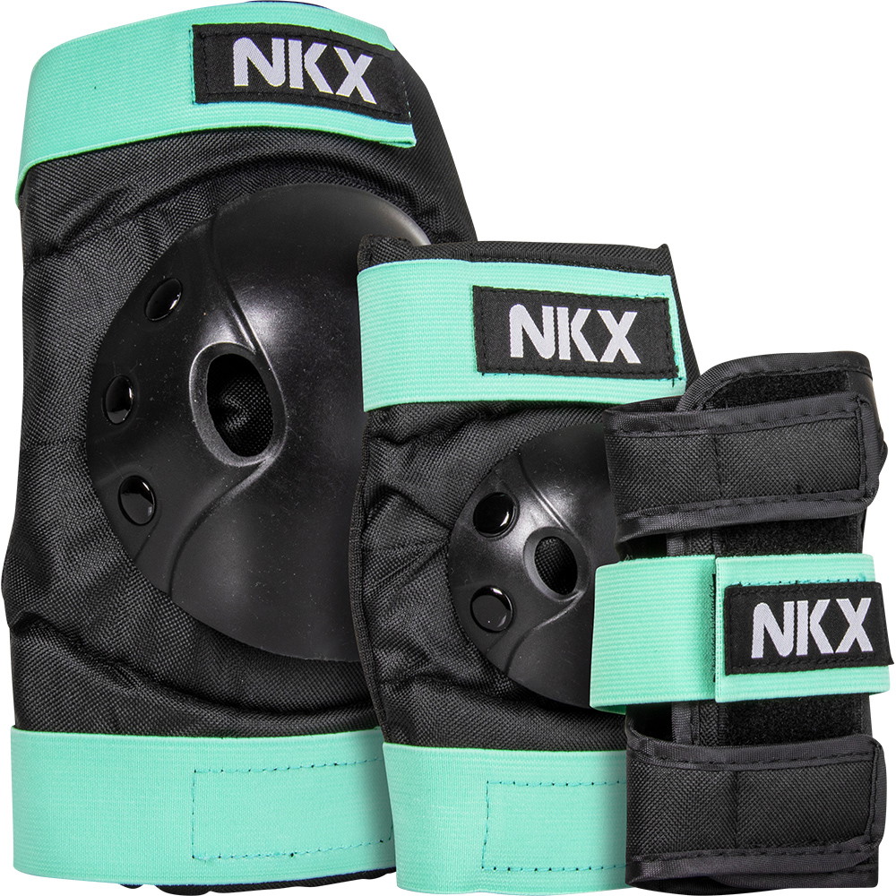 NKX Kids 3-Pack Pro Protective Gear - Knee Pads, Elbow Pads and Wrist Guards