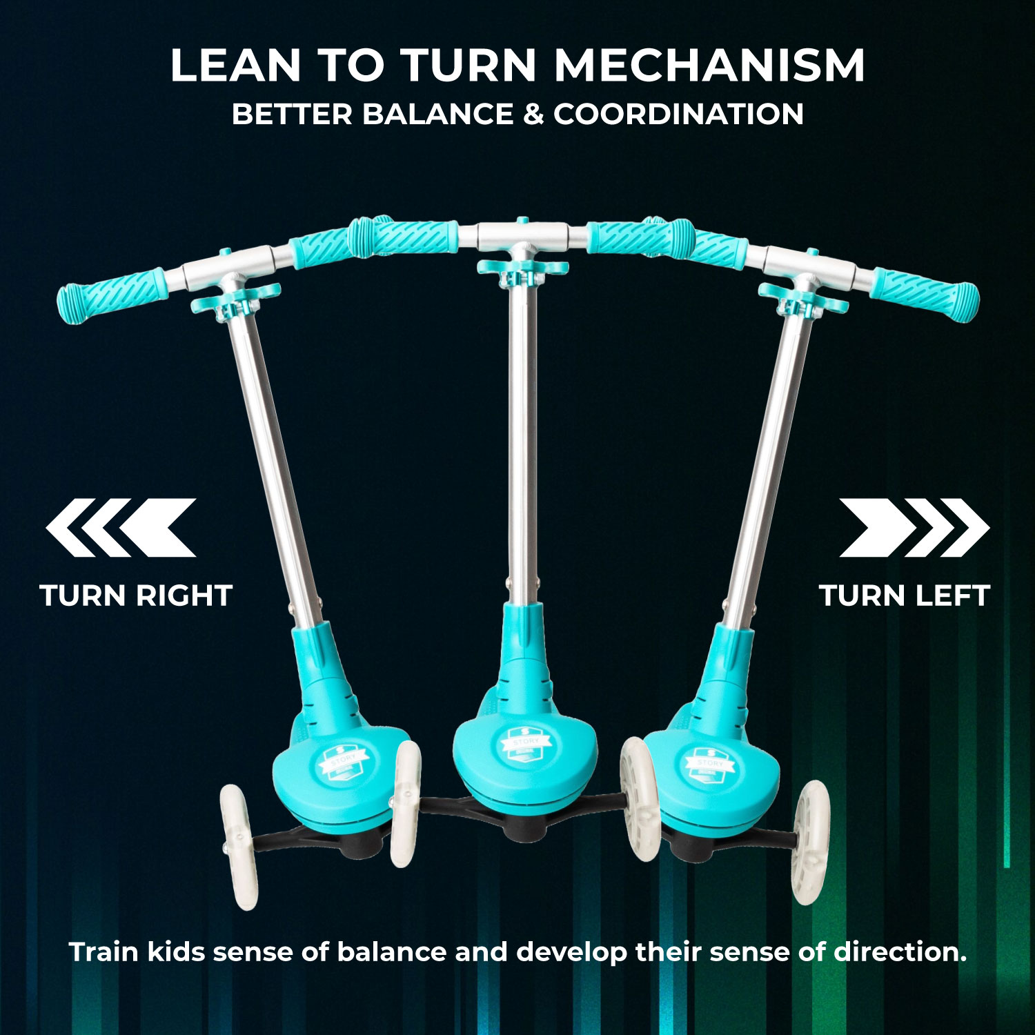 Story Party 3-wheel LED Kids Scooter