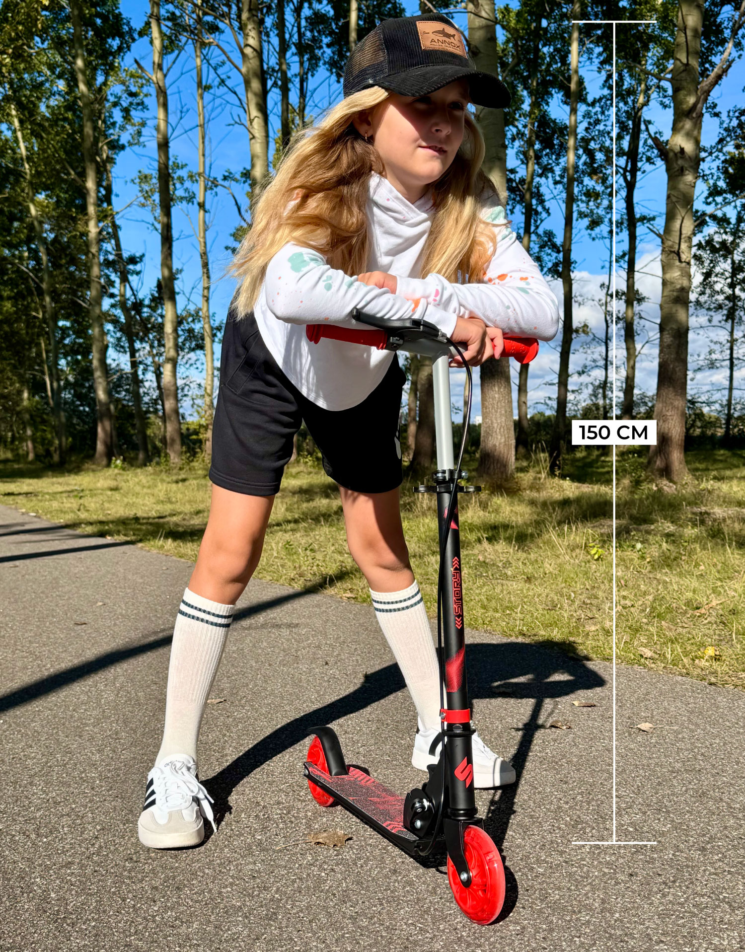 Story Play Kids Scooter With Handbrake And LED Wheels