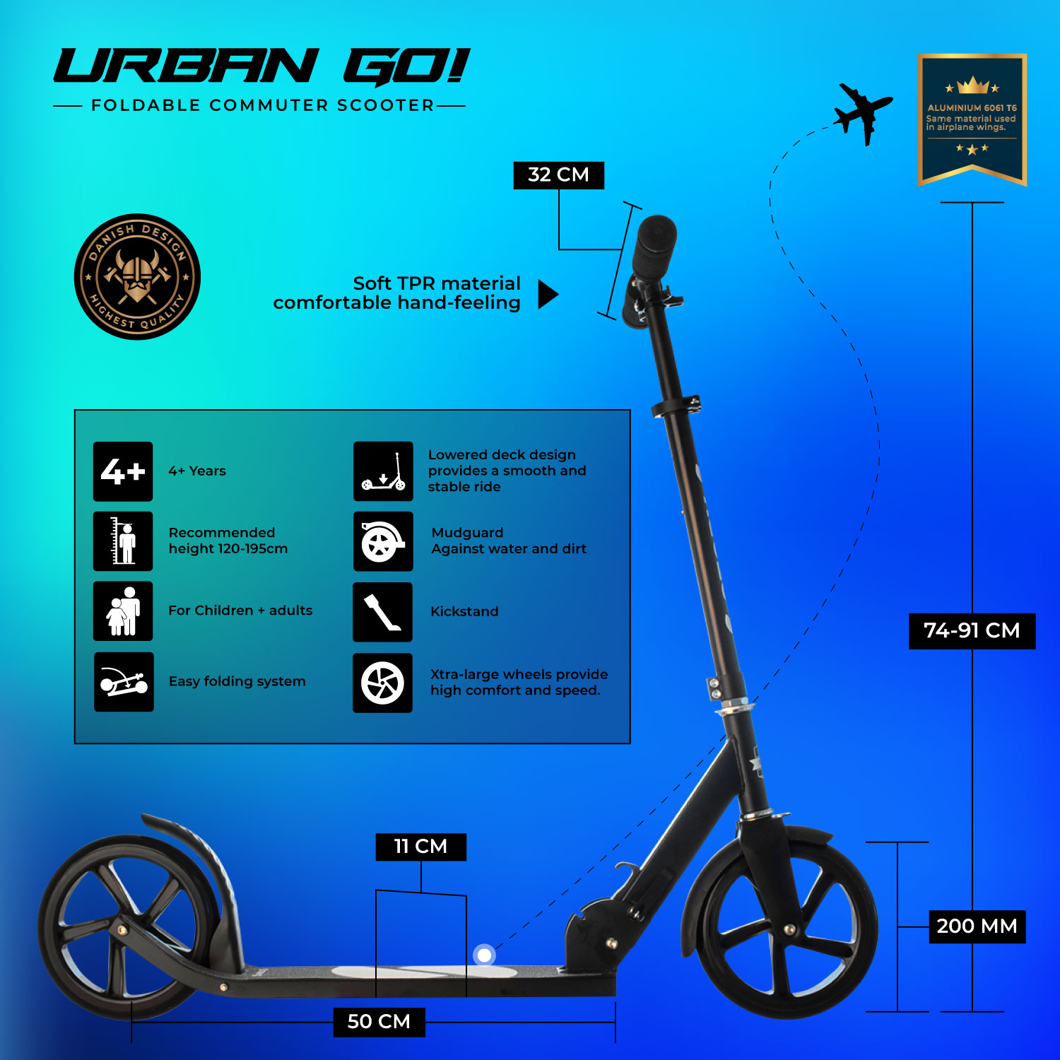 Story Urban GO! Foldable Commuter Scooter